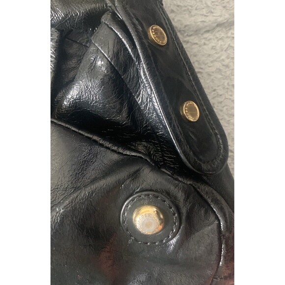 Marc Jacobs Black Cow Leather Two Way Zipper Shoulder Bag Purse Oversized. - Picture 6 of 16